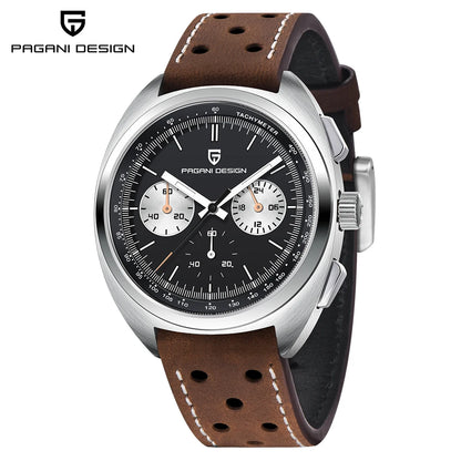 Pagani Design Men's Luxury Quartz Chronograph Watch – Retro Dial Clock
