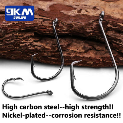 9KM Heavy-Duty High Carbon Steel Circle Fishing Hooks Set