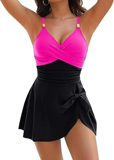One-piece Slim Fit Conservative Swim Wear