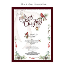 10pcs Christmas Wrapping Paper For Flowers