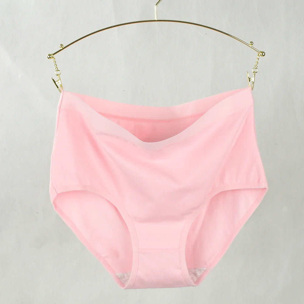 Pure Cotton Women's High-Waist Briefs & Mom Underwear