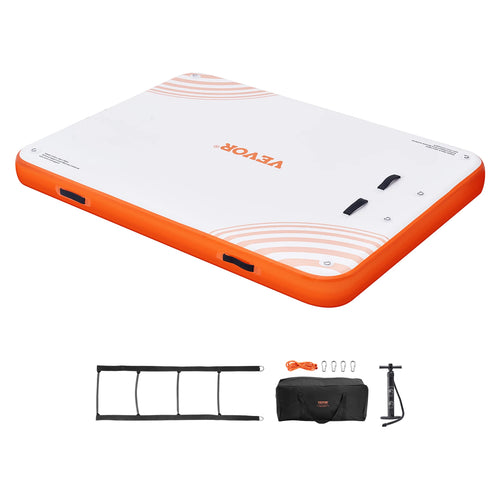 VEVOR Inflatable Floating Mat with Detachable Ladder