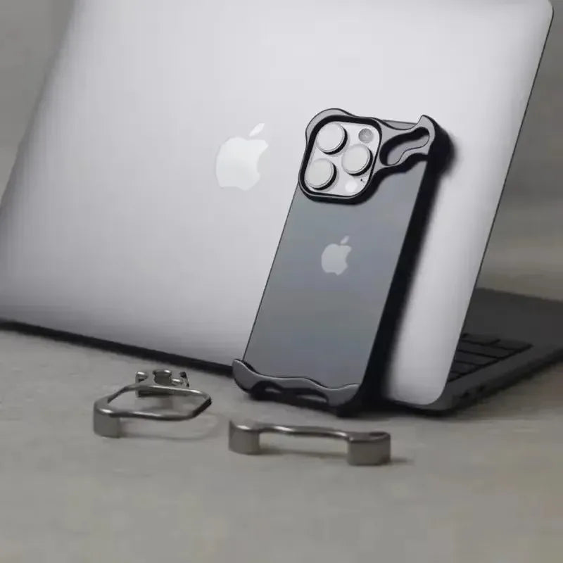 Luxury Metal Bumper Phone Case with Camera Lens Protection for iPhone