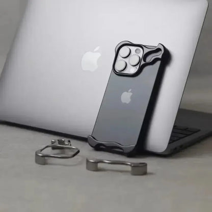 Luxury Metal Bumper Phone Case with Camera Lens Protection for iPhone