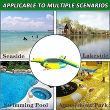 Large Lake Trampoline with Slide and Bouncing Platform
