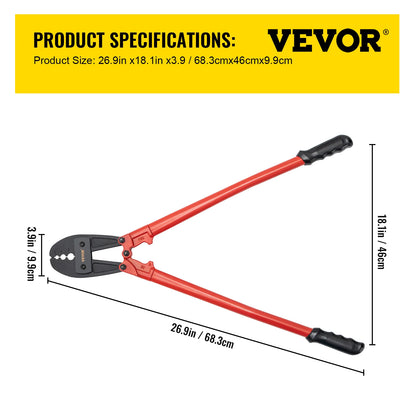24/30-Inch Heavy-Duty Wire Rope Swager & Cable Crimping Tool