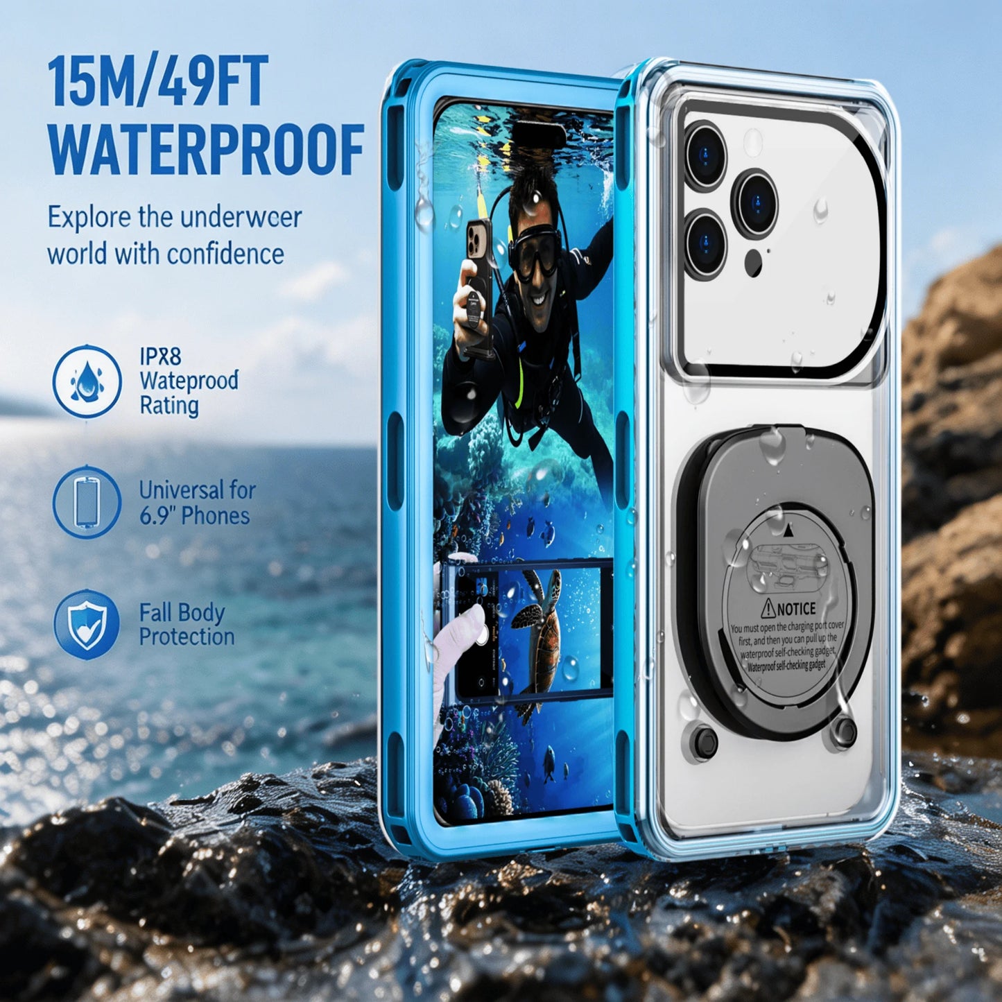 IP68 Heavy-Duty Waterproof Phone Case for Samsung Galaxy S-Series