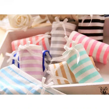 Cute Striped Bowknot Cotton Briefs