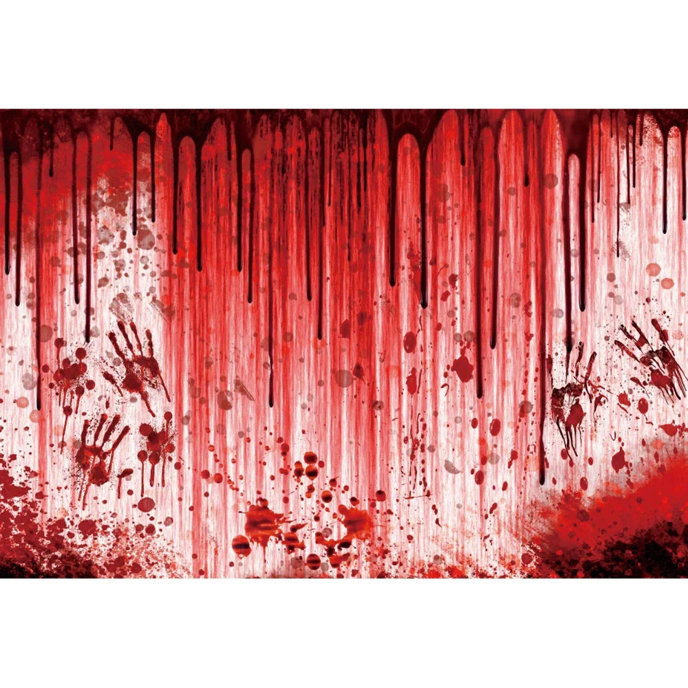 Scary Bloody Halloween Backdrop for Horror Photo Studio Props
