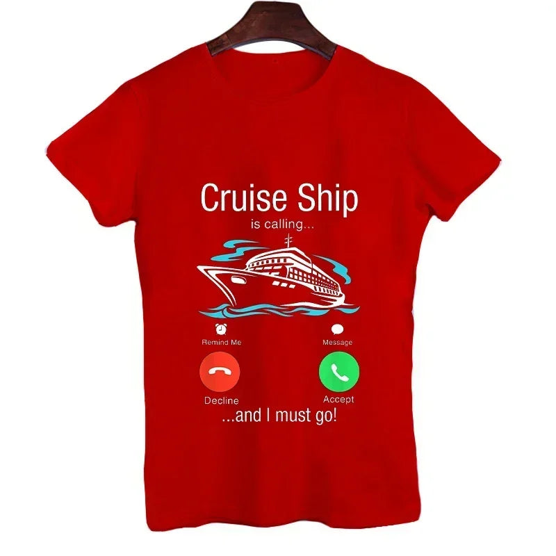 Unisex Casual Cruise Graphic T-Shirt – Short Sleeve Vacation Tee
