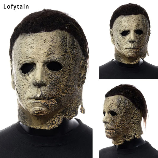 Lofytain 2022 Halloween Ends Michael Myers Horror Mask - Bloody Creepy Latex Cosplay Helmet