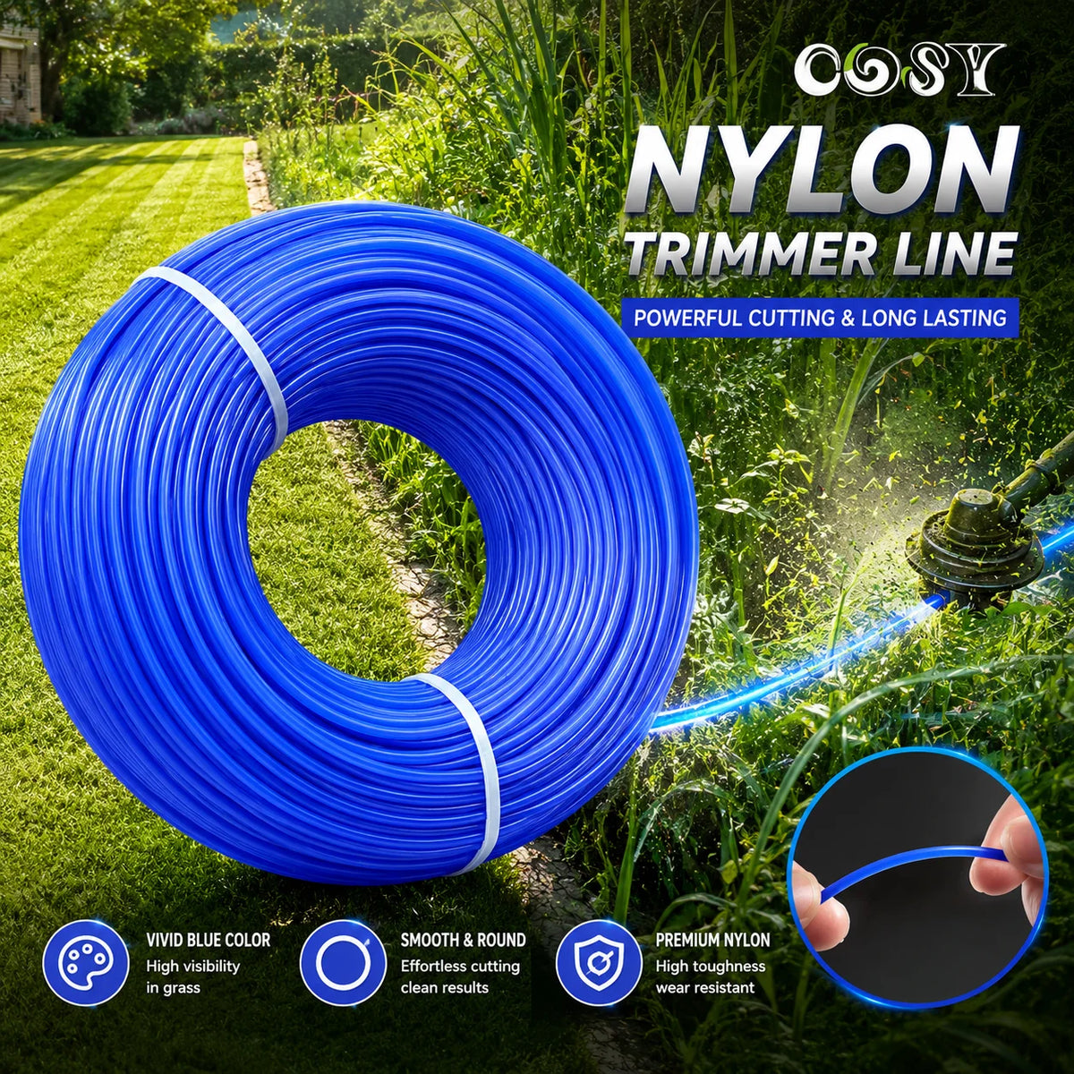 Heavy-Duty Nylon String Trimmer Line Roll