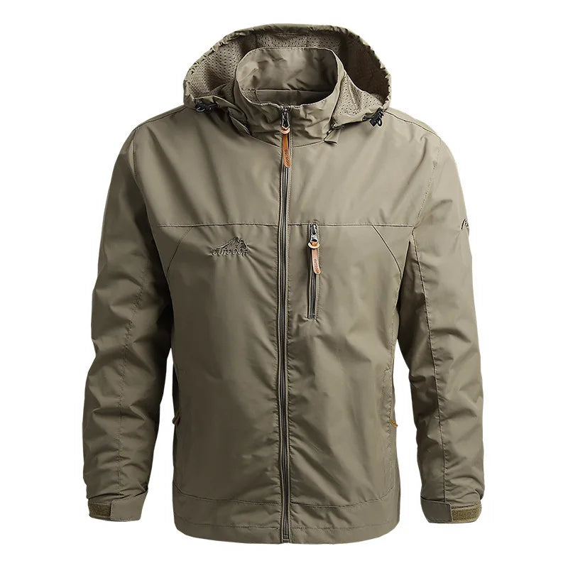 Men's Tactical Waterproof Windbreaker Outdoor Hooded Jacket