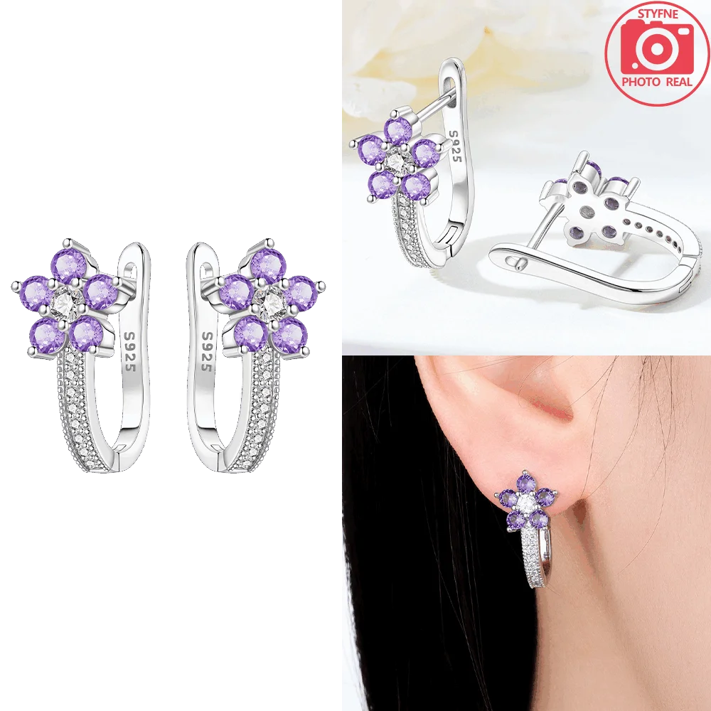 925 Sterling Silver Dancing Bee Hoop Earrings – Cute Enamel Zircon Jewelry