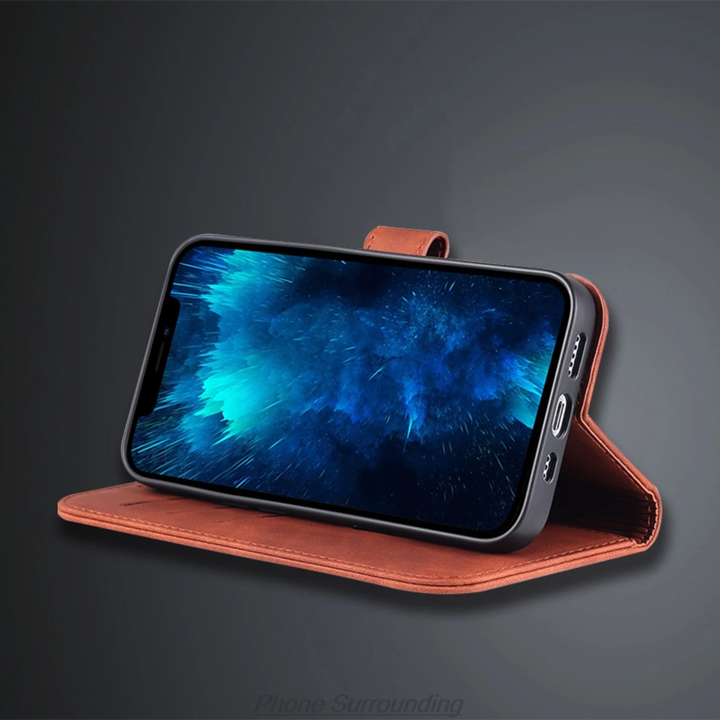 Faux Leather Card Holder Flip Wallet Case for OnePlus 15 – Shockproof Cover with Lanyard & Optional Screen Protector
