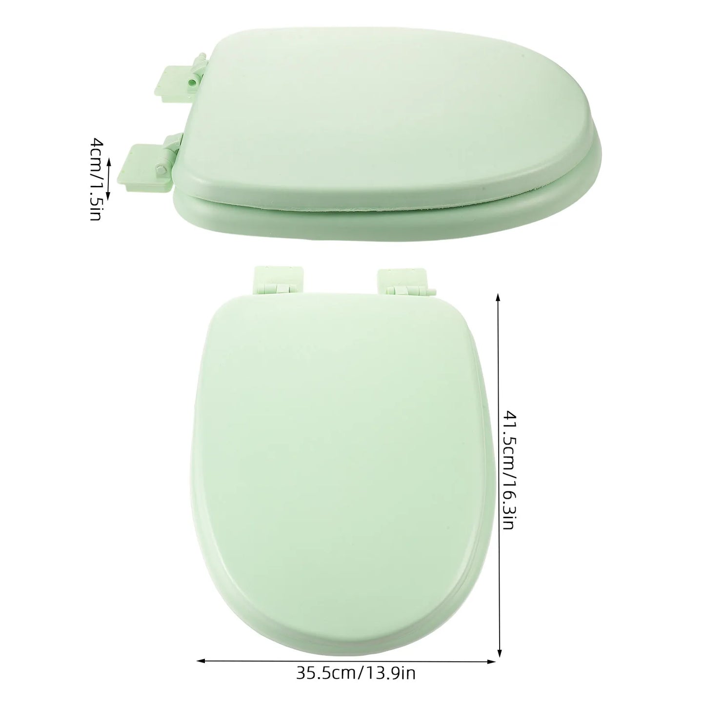 Soft Close Oval Toilet Seat Light Green Noise Free