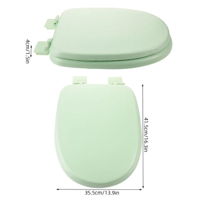 Soft Close Oval Toilet Seat Light Green Noise Free