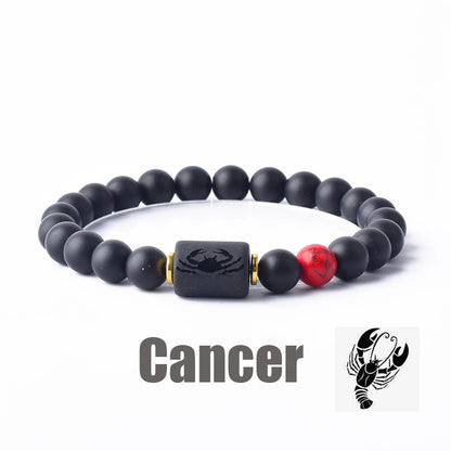 12 Zodiac Sign Constellation Beaded Charm Bracelet