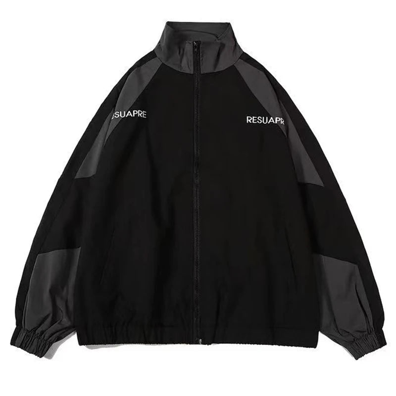 Men’s Korean Casual Lightweight Stand Collar Jacket – Spring/Autumn Windbreaker Coat