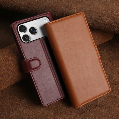 Genuine Leather Flip Wallet Phone Case for iPhone