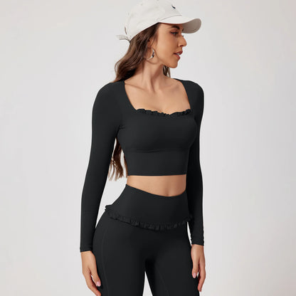 2Pcs Quick-Dry Long-Sleeved Shirt & Leggings Set