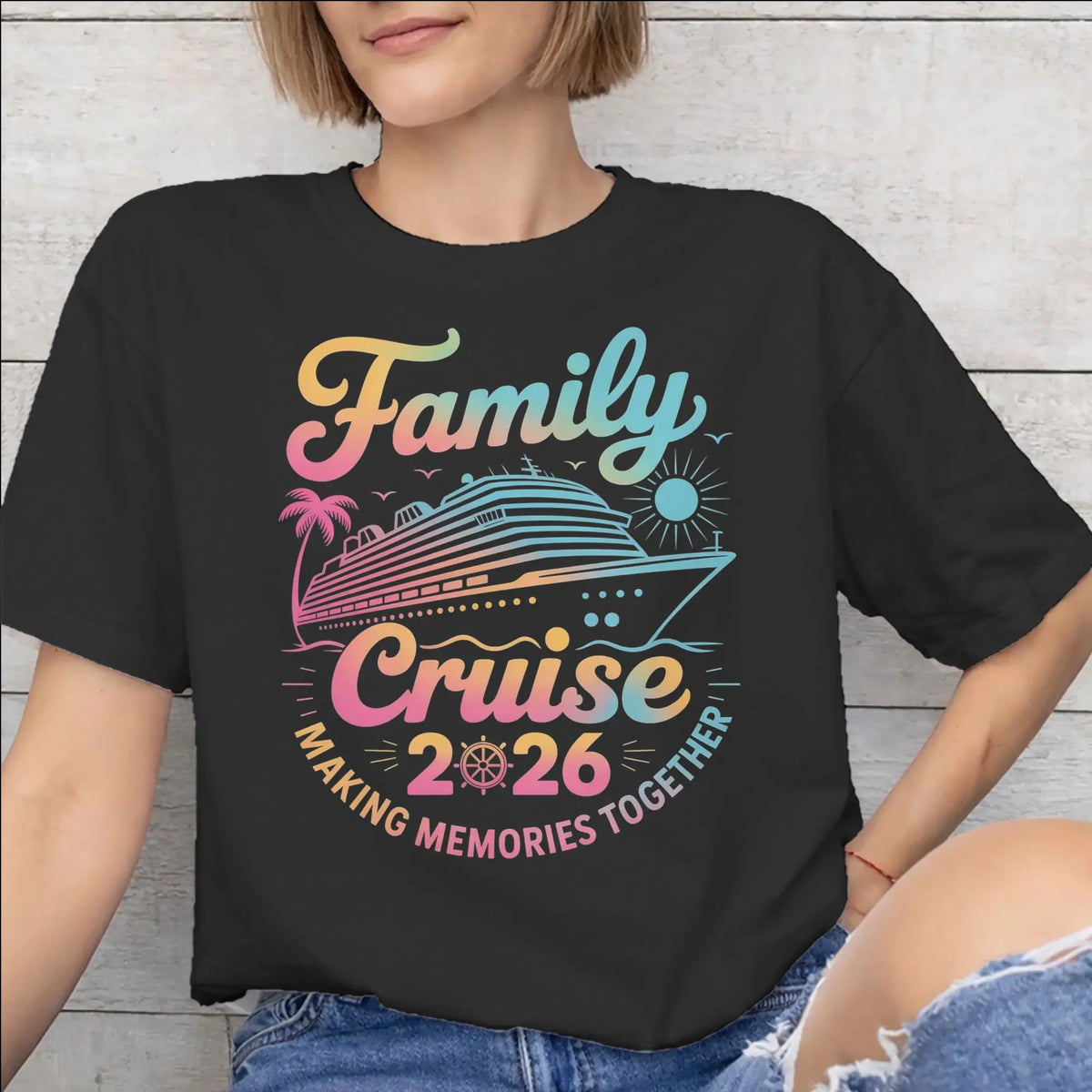 Summer Family Cruise 2026 Cotton T-Shirt – Matching Memories Vacation Tee