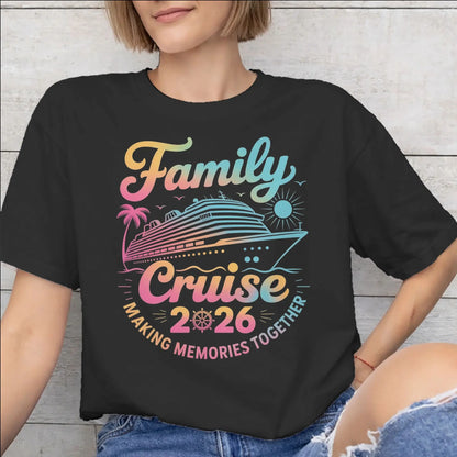 Summer Family Cruise 2026 Cotton T-Shirt – Matching Memories Vacation Tee