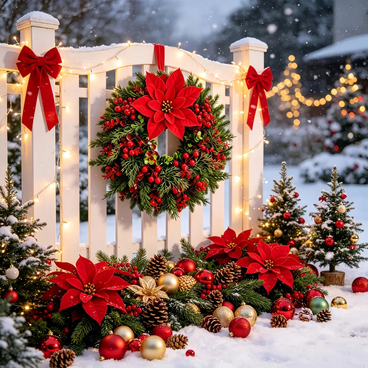 Artificial Red Berries & Eucalyptus Holiday Wreath