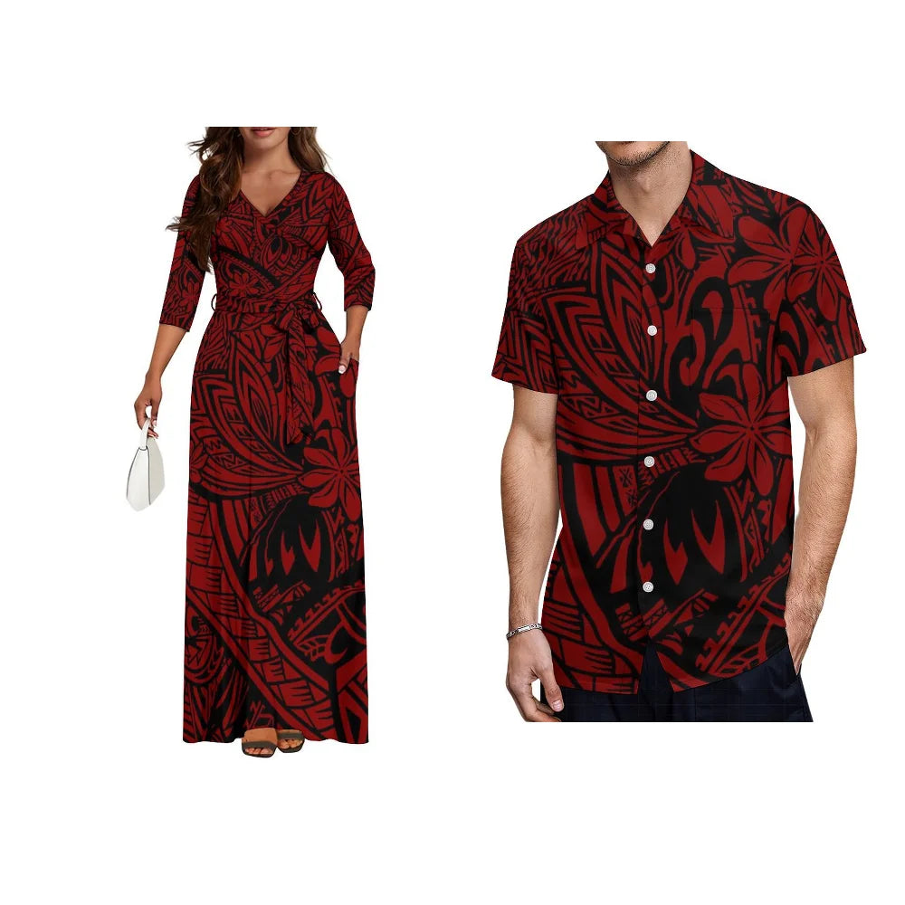 V-Neckline With Pocket Waistband Dress or Short-sleeved Shirt