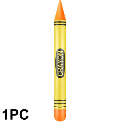 Jumbo Inflatable Crayon Balloon Set - Neon Back to School & Classroom Party Decor