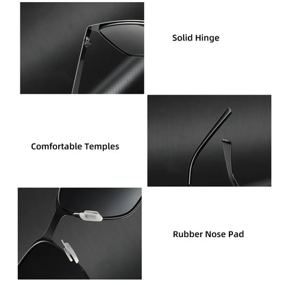 Classic Rectangle Polarized Sunglasses
