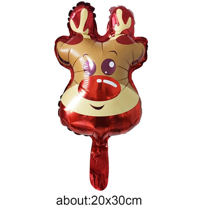 Mini Christmas Foil Balloons - Holiday Party Decor & Background