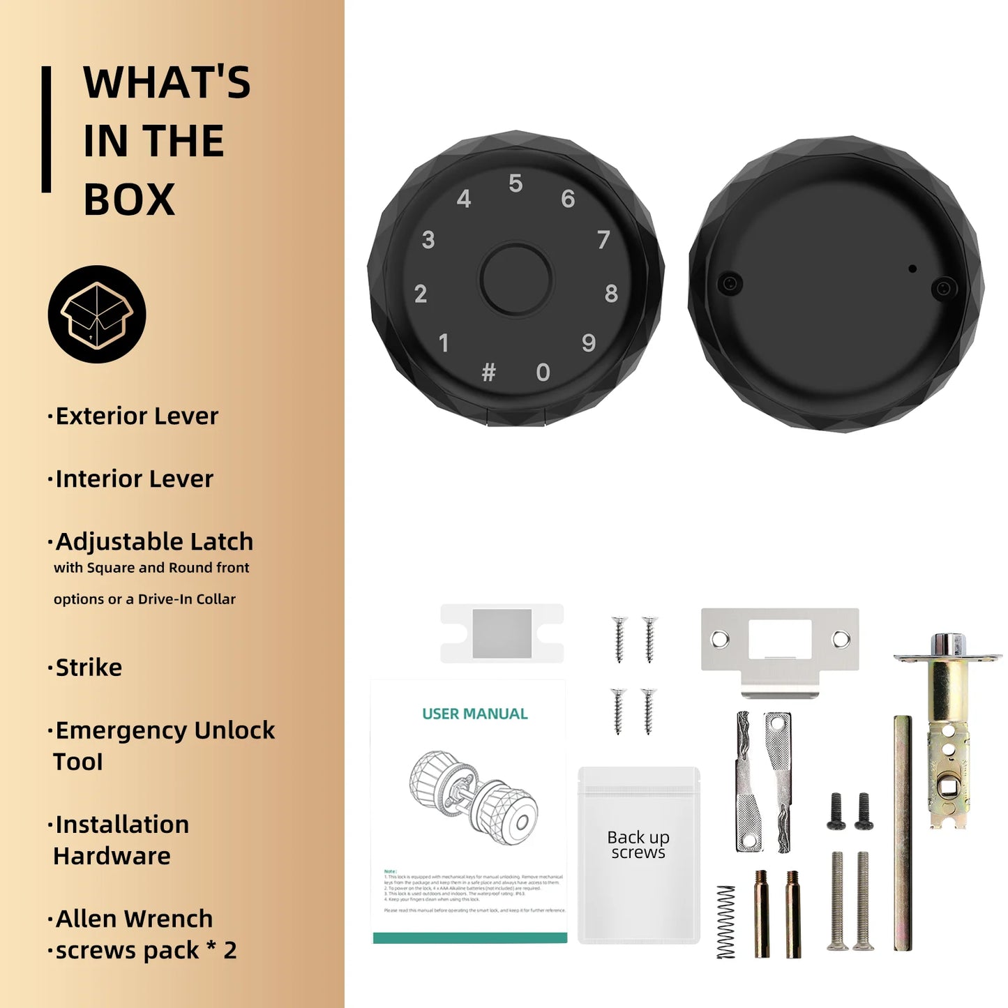 Viladepot Smart Lock Fingerprint Door Lock TYPE-C Interface App Control