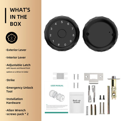 Viladepot Smart Lock Fingerprint Door Lock TYPE-C Interface App Control