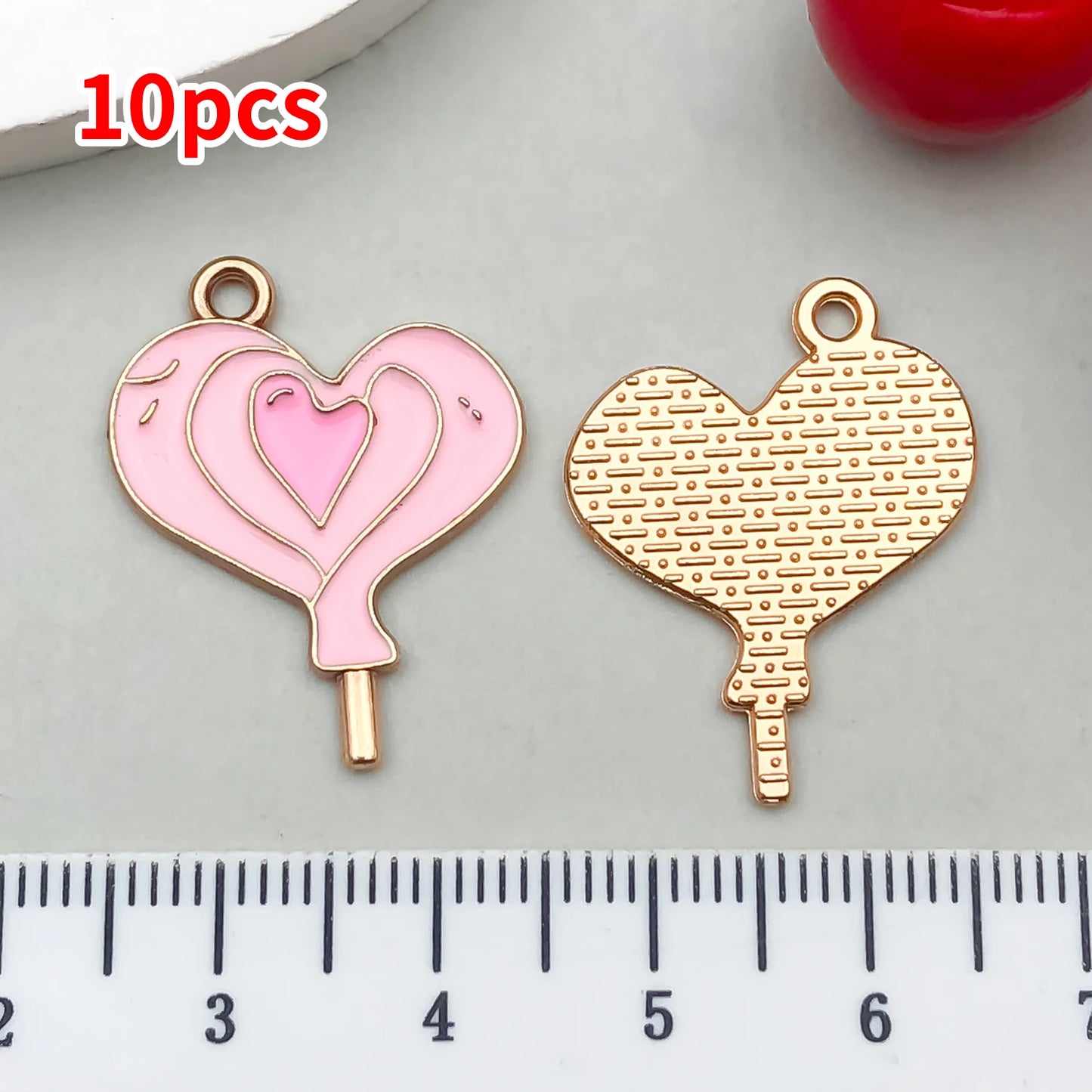 10-20 Piece Valentine's Day Mixed Alloy Flower Charms Set - DIY Jewelry Making Pendants