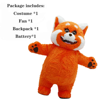 Adult 2.2M Orange Raccoon Inflatable Mascot Costume – Party Outfit
