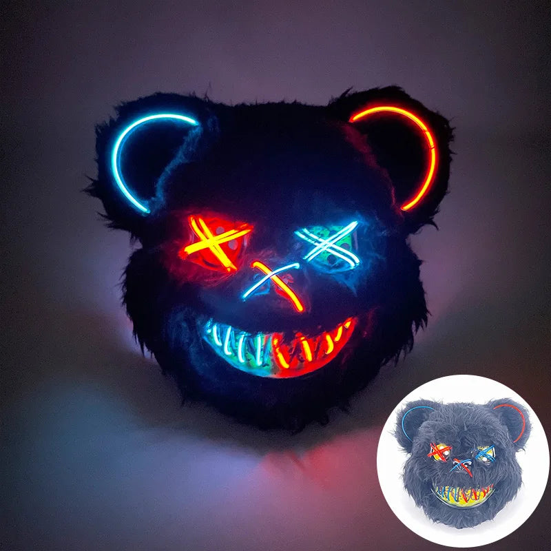 Novelty LED Bloody Furry Bunny Rabbit Bear Mask