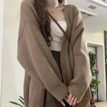 Loose Knitted 4-button Cardigan Sweater