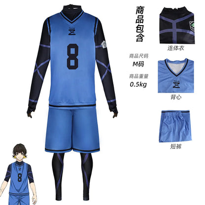 Anime Bachira Meguru Cosplay Costume Football Jersey Set