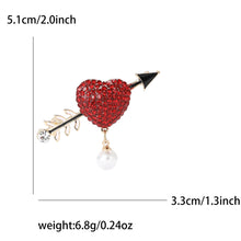 Valentine's Day Romantic Rhinestone Heart Brooches