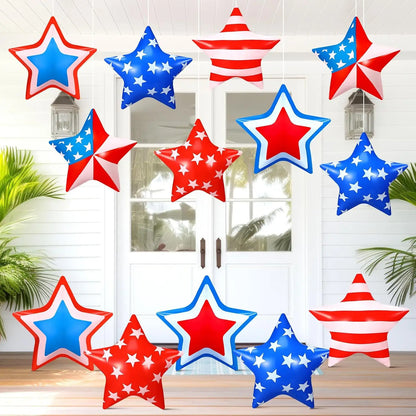 12 Pcs Fall Inflatable Leaf Outdoor Decorations, Large Inflatable Maple Leaf Ball Balloons