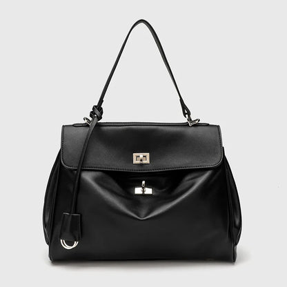 Women's Split Leather Large Capacity Tote Bag & Shoulder Handbag