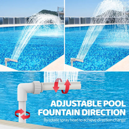 Dual-Nozzle Adjustable Swimming Pool Fountain Sprayer