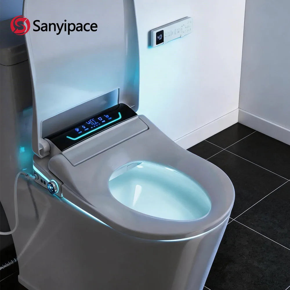 Sanyipace Smart Toilet Seat with Dual Nozzle for Rear Wash
