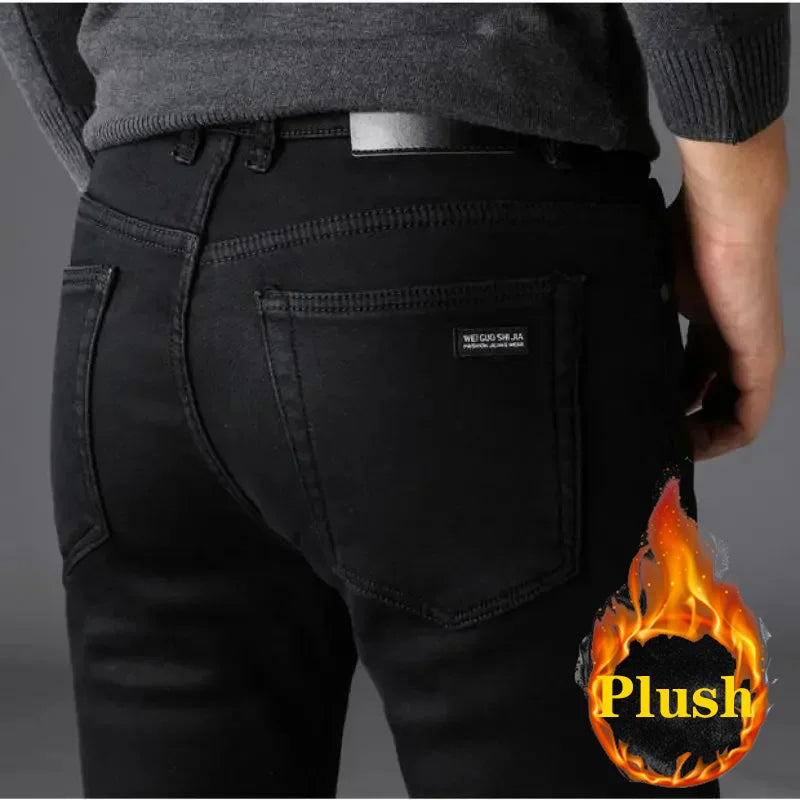 Men's Classic Slim Fit Stretch Black Jeans