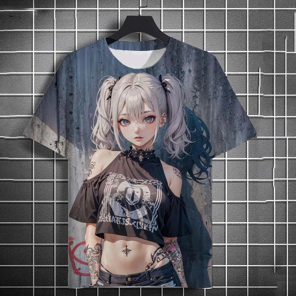 Cartoon 3D Print Graphic Unisex Short-Sleeve T-Shirt
