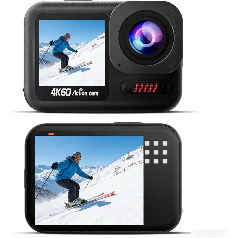 4K 60FPS Waterproof Action Camera with 64GB Card