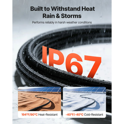 VEVOR 10AWG Solar Panel Extension Cable with MC4 Connectors