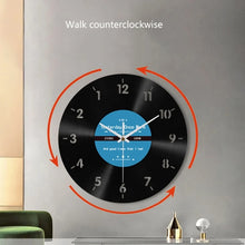 Vinyl Record Counterclockwise Wall Clock