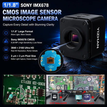 YIZHAN 4K Digital Microscope with Software and IMX678/IMX415 CMOS Sensor